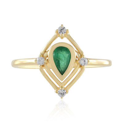 Anello in argento con Smeraldo Russo