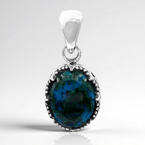 Ciondolo in argento con Crisocolla (Art of Nature)