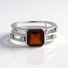 Anello in argento con Granato Essonite (de Melo Essence)