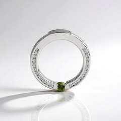 Ciondolo in argento con Zircone Ceylon Verde