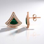 Orecchini in argento con Malachite (Adela Silber)