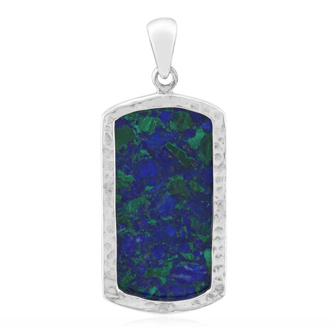 Colgante en plata con Malaquita azurita