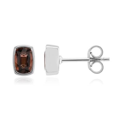 Zilveren oorbellen met roze zirkonen