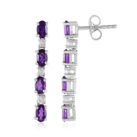 Orecchini in argento con Ametista Zambiana