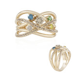 Gouden ring met een I2 Bruine Diamant (SUHANA)