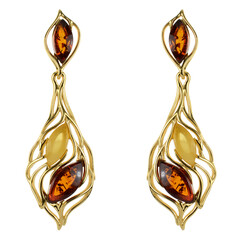 Orecchini in argento con Ambra Baltica