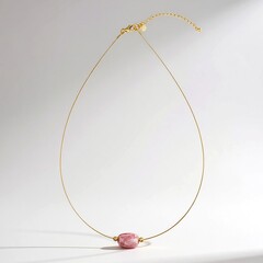 Collana in acciaio inossidabile con Rodocrosite