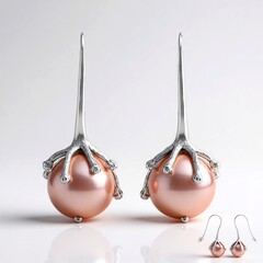 Orecchini in argento con Perla Ming Porpora