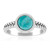 Anello in argento con Turchese Kingman Mohave Blu (Jones Lee)