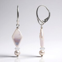 Orecchini in argento con Perla d'Acqua Dolce Bianca