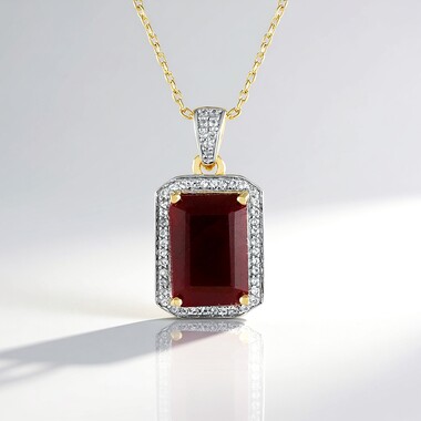 Ruby Silver Necklace