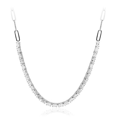 Weißer Topas-Silbercollier
