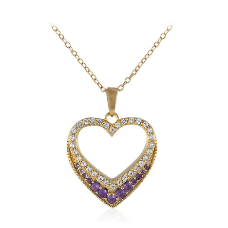 Collar en plata con Amatista de Zambia