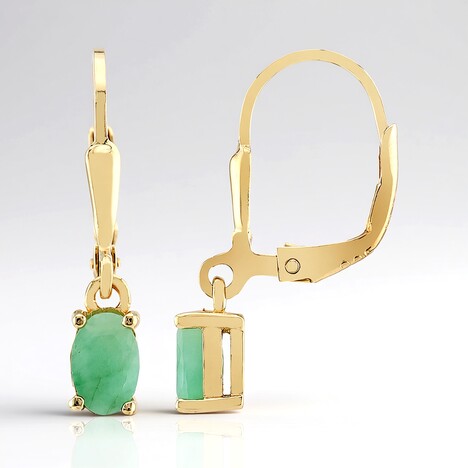 Orecchini in argento con Smeraldo Brasiliano