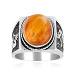 Orange Stachelauster-Silberring (Jones Lee)