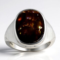 Anello in argento con Agata di Fuoco