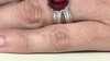 Anillo en plata con Ámbar colombiano rojo (dagen)