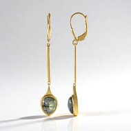 Orecchini in argento con Labradorite Dorata Maniry (KM by Juwelo)