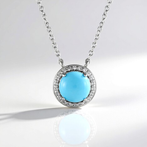 Collana in argento con Turchese Sleeping Beauty (Faszination Türkis)