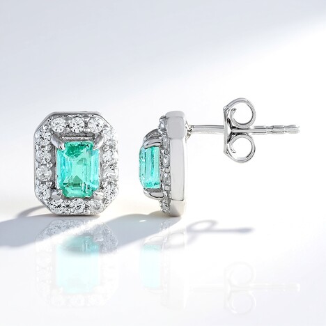 Orecchini in argento con Smeraldo Color Paraiba