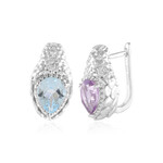 Orecchini in argento con Ametista Rose de France
