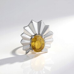 Ciondolo in argento con Zircone Giallo