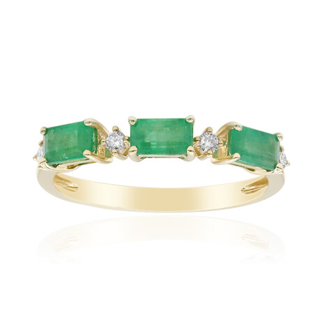 14K AAA Zambian Emerald Gold Ring (CIRARI)