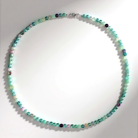 Collana in argento con Fluorite