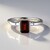 Anello in argento con Granato Mozambico