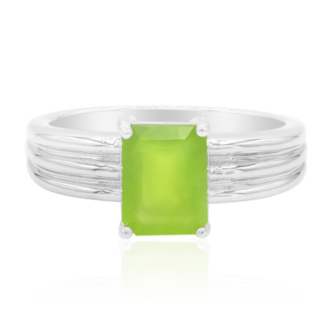 Brasilianischer Grüner Opal-Silberring