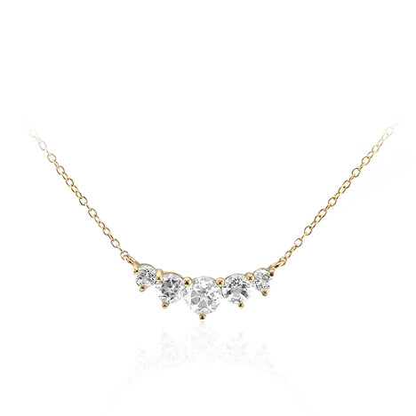 Weißer Topas-Silbercollier