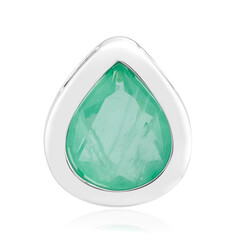 Green Pastel Quartz Silver Pendant (MONOSONO COLLECTION)
