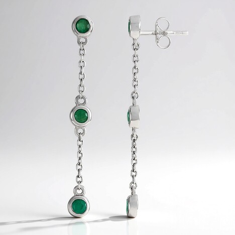 Orecchini in argento con Smeraldo Socoto