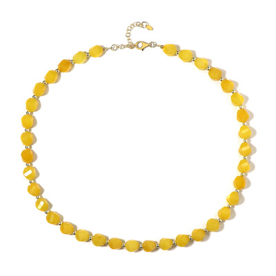 Collier en argent et Quartz jaune