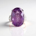 Anillo en plata con Amatista Rosa de Francia (Gems en Vogue)