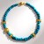 Collana in argento con Opale Atacama Blu