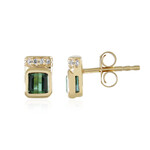 Benedito Green Tourmaline Silver Earrings (Adela Silber)