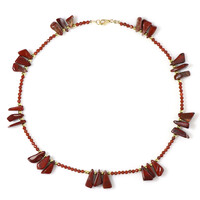 Collana in argento con Diaspro Rosso  (Riya)