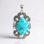 Zawieszka ze srebra - Turkus niebieski Kingman Mohave  (Faszination Türkis)