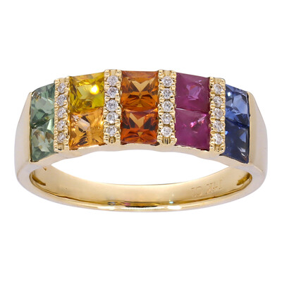 Anello in oro con Zaffiro Fancy (CIRARI)