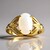 Anello in oro con Opale Bianco Brasiliano