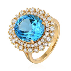 Anillo en plata con Topacio de Marambaia