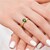 Bague en argent et Diopside de Russie