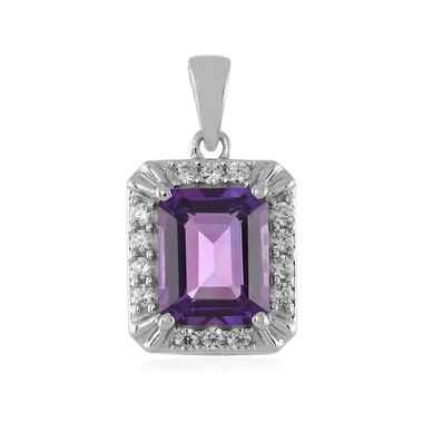 Uruguay-Amethyst-Silberanhänger