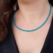 Collana in argento con Apatite Blu Neon