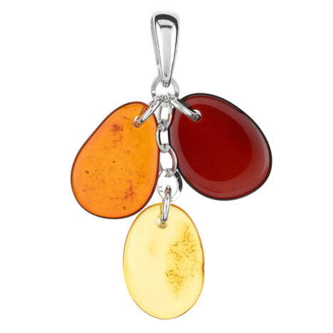 Cognac Baltic Amber Silver Pendant (dagen)