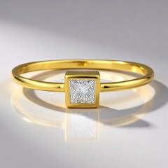 Anello in oro con Diamante SI1 (G) (Annette)