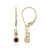 9K Noble Red Spinel Gold Earrings