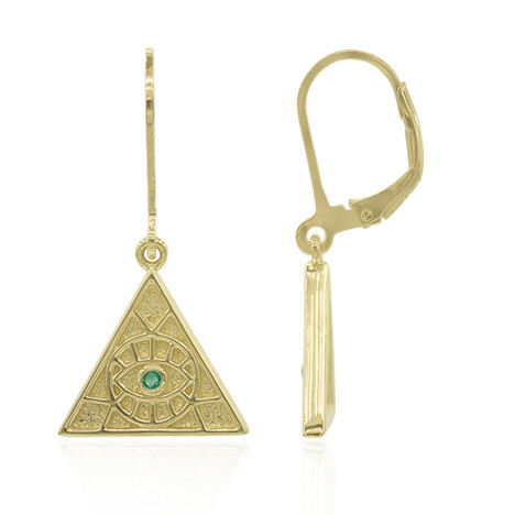 Orecchini in argento con Smeraldo Brasiliano