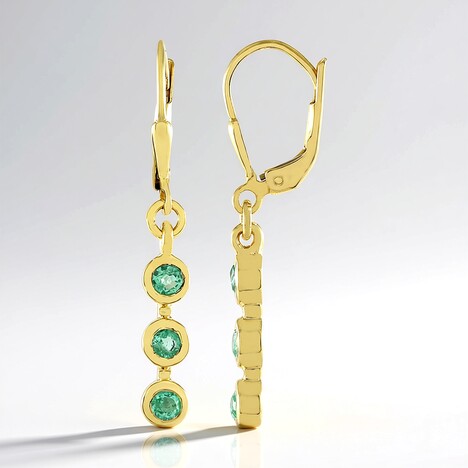 Orecchini in argento con Smeraldo Russo